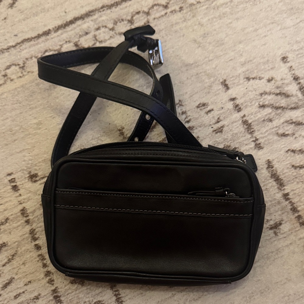 Coach Black Leather Belt Bag